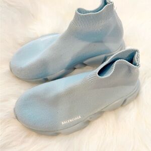 Balenciaga Kids Sky Blue Sock Sneakers